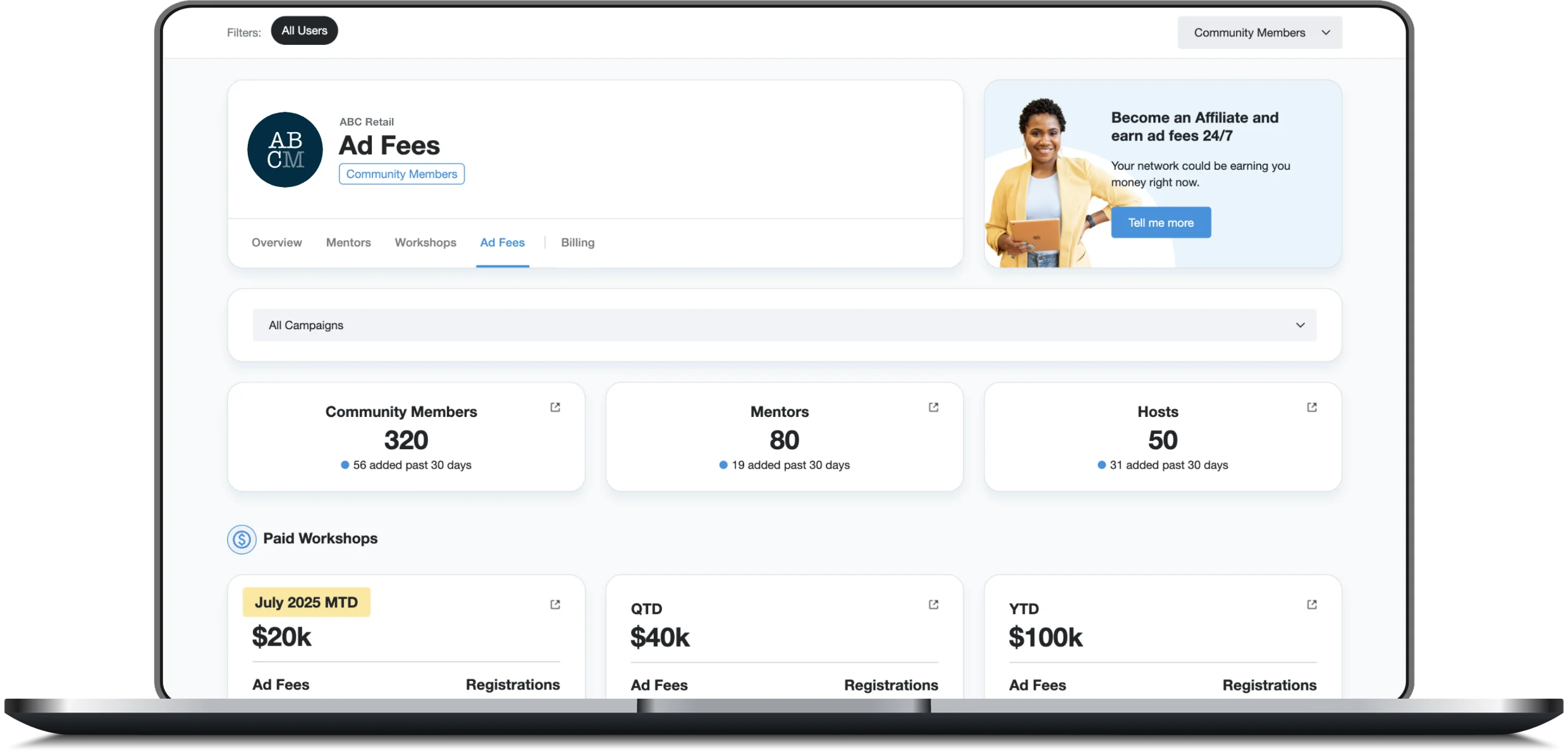 Affiliate partnership
